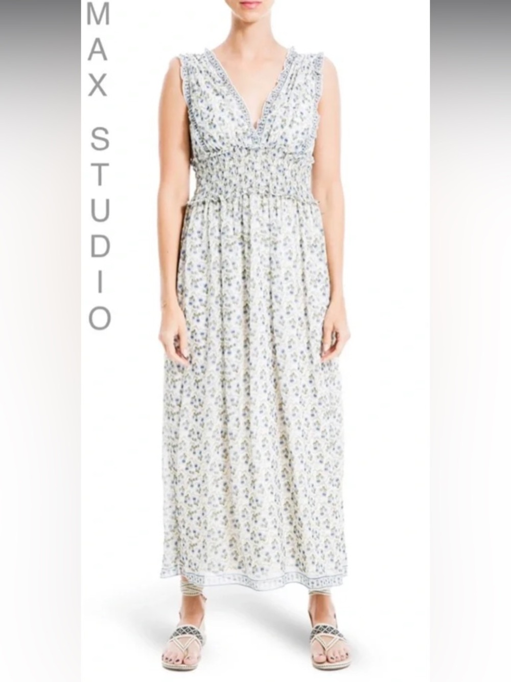 Floral V-Neck Maxi Dress